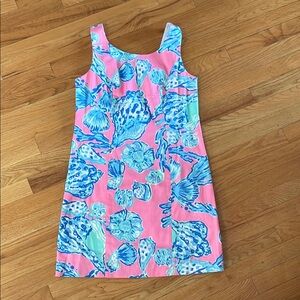 Lilly Pulitzer Pink and Blue Cathy Shift Dress Size: 2